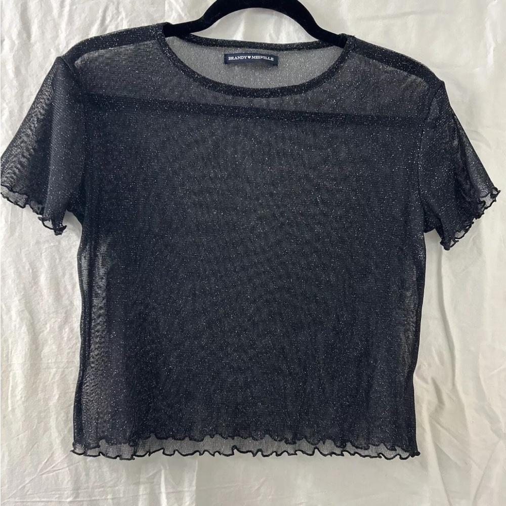 Brandy Melville Glitter Sheer Top